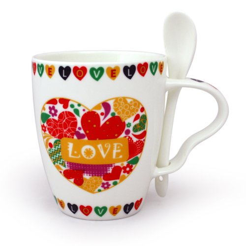 Кружка с ложкой Love 