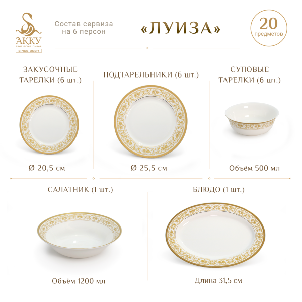 Луиза столовый сервиз
